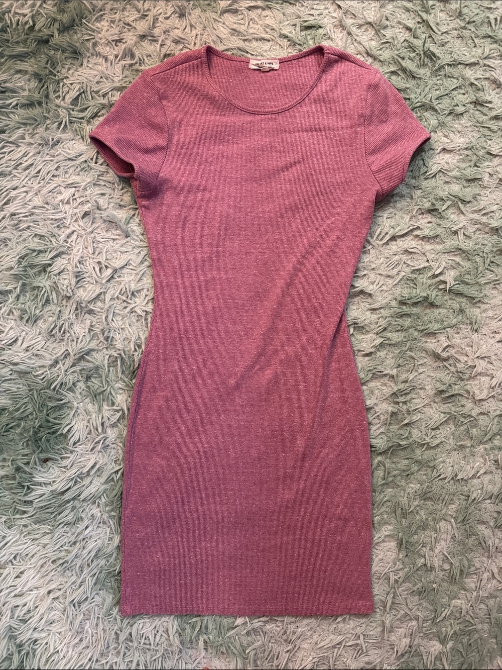 Women's Short Sleeve Bodycon Dress - Pink